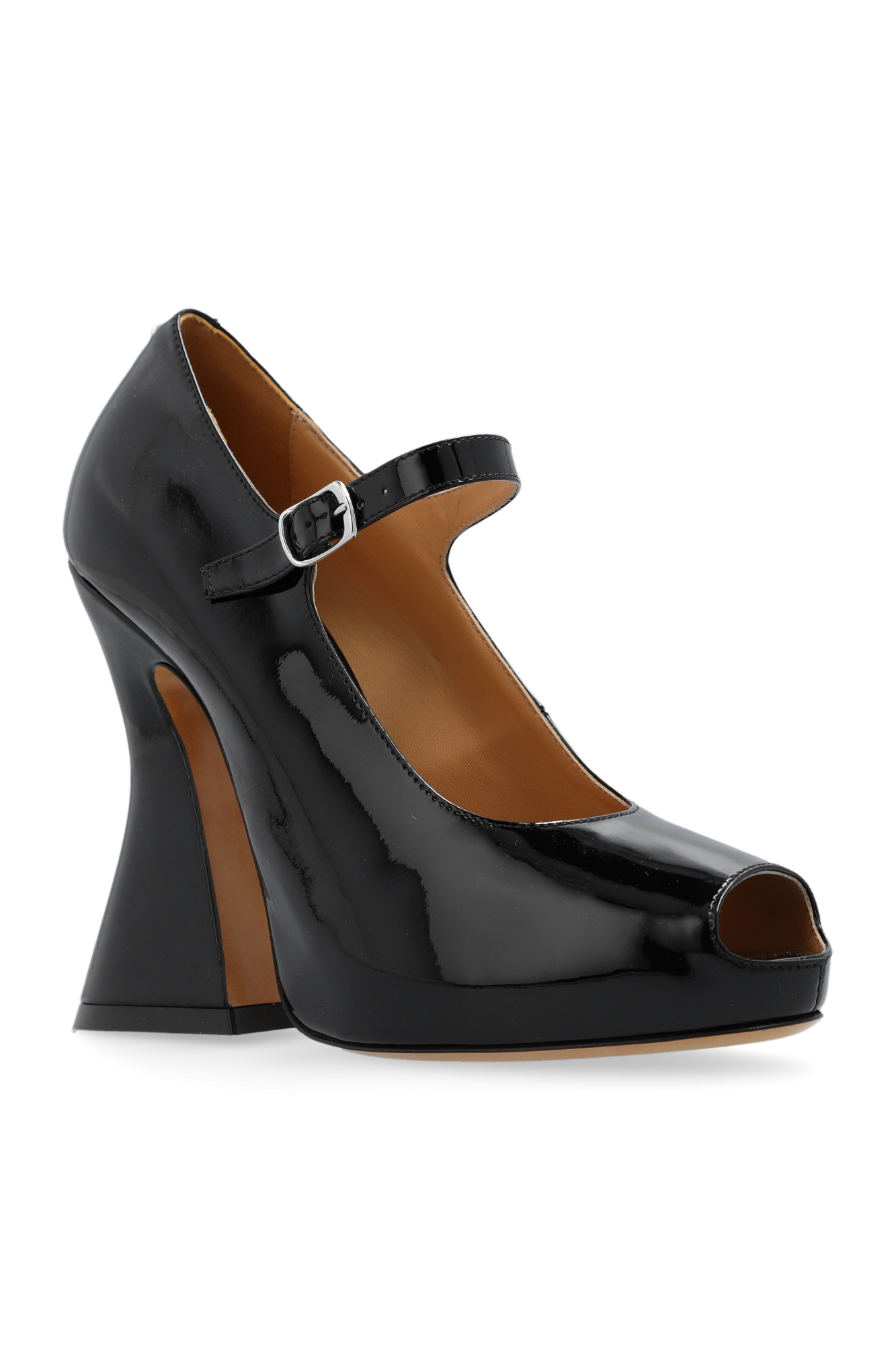 Black Patent leather high heeled shoes Maison Margiela Vitkac France